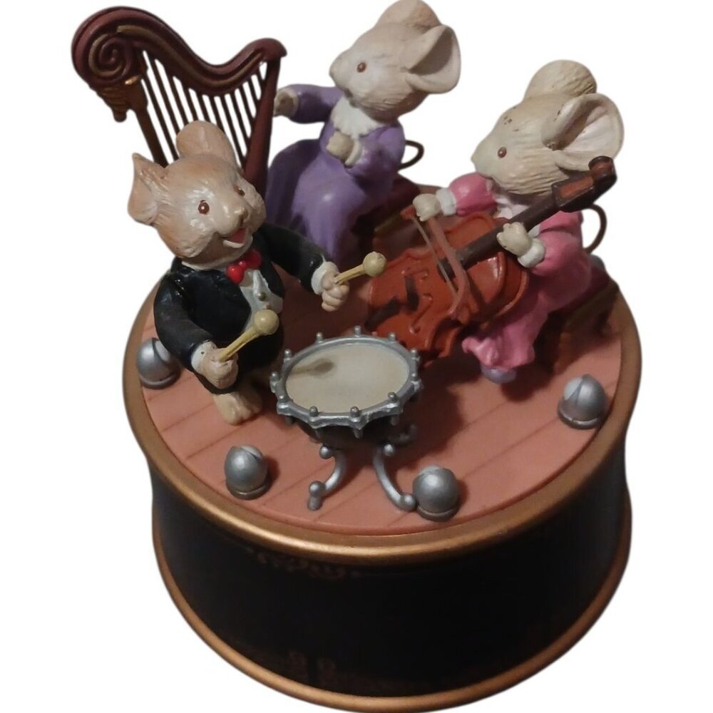Enesco Vtg Mini  Mousecians Musical Band Collectible Rotating Display - Picture 4 of 7